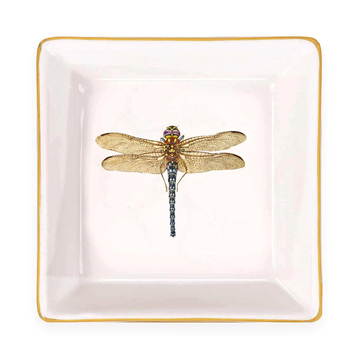 Practical Magic Gift Idea for Witchy Bestie Dragonfly Gold Trim Jewelry Dish Vanity Tray Bday Anniversary Wife Gift Soap Dish Incense Holder