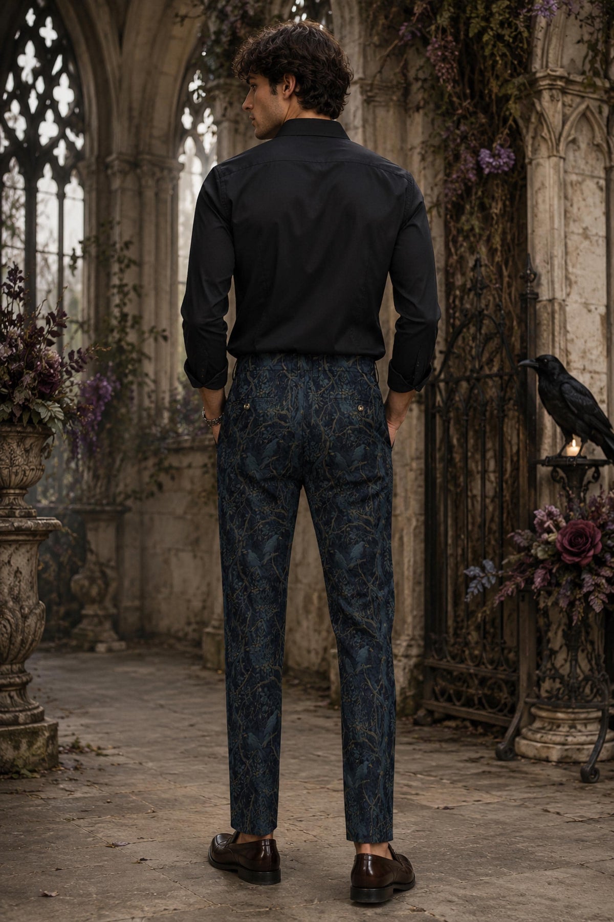 Gothic Menswear for the Corporate Goth Man William Morris Gothic Tie Whimsigoth Clothing Gift Idea for Business Professional Edgar Allen Poe