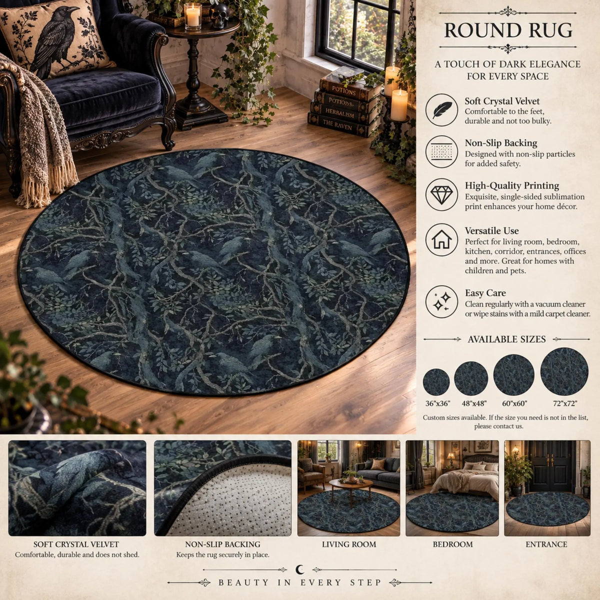 Dark Romance Crow William Morris Design Collection