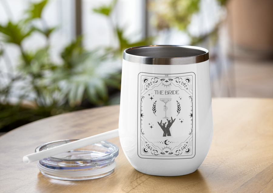 The Bride Chill Wine Tumbler, Wiccan Wine Tumbler, Bachelorette Chill Wine Tumbler - The Witchy Gypsy
