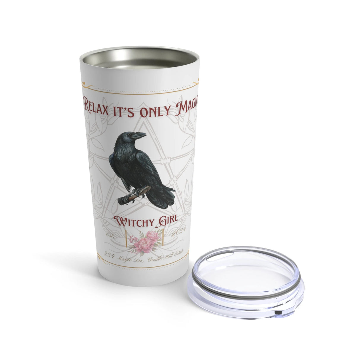 Witchy Girl Tumbler, Relax It's Only Magic Tumbler 20oz, Witchy Tumbler - The Witchy Gypsy