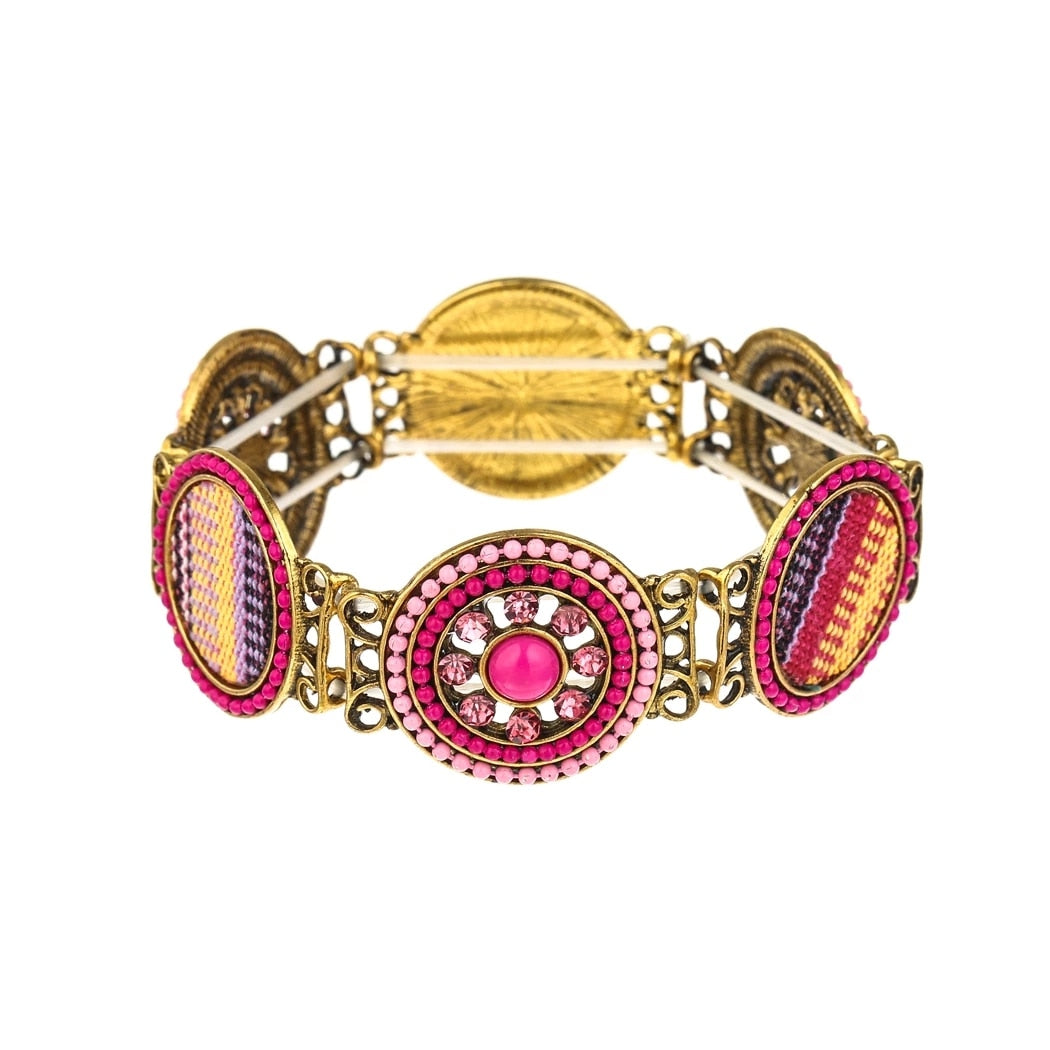 Bohemian Vintage Metal Stone Bracelet - The Witchy Gypsy